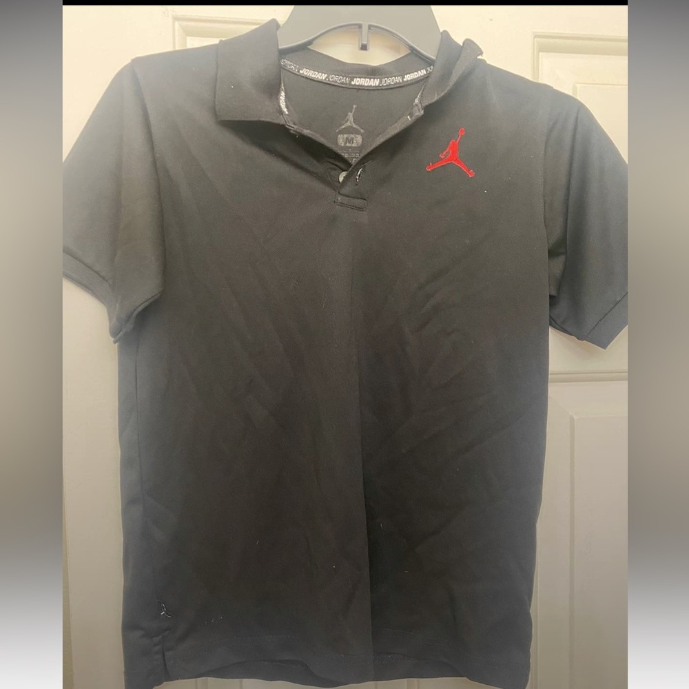 Jordan Black and Red Polo Shirt